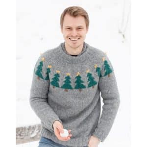 Merry Trees by DROPS Design - Bluse Strikkeopskrift str. S-XXXL - Large