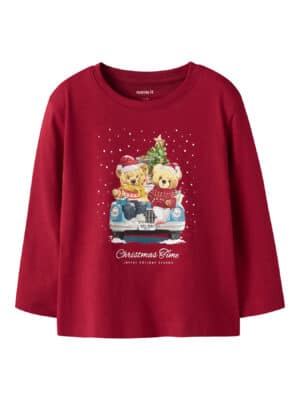 NAME IT Bluse Vosmas Jester Red Xmas Bunny
