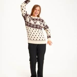 Den Klassiske Julesweater Beige - dame / kvinder.